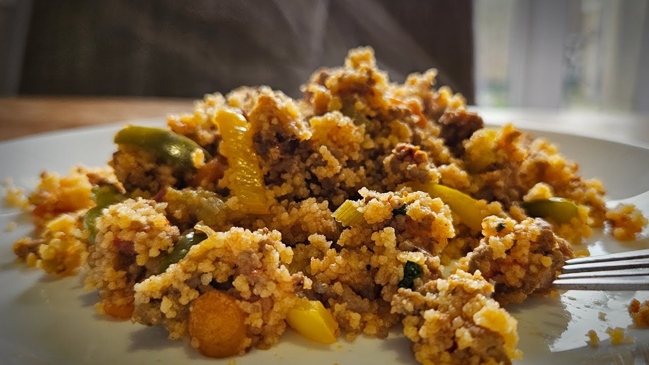 Easy 30-Minute Couscous with Vegetables & Ground Meat | Step by step #cooking #recipe #couscous