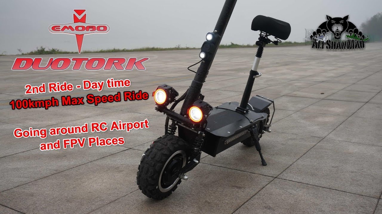 EMOBO DuoTork Electric Kick Scooter 100kmph Morning Ride to FPV