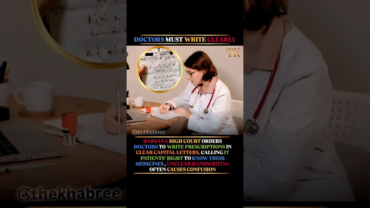 Doctors Now Must Write Prescriptions Clearly!  | Haryana High Court Big Order