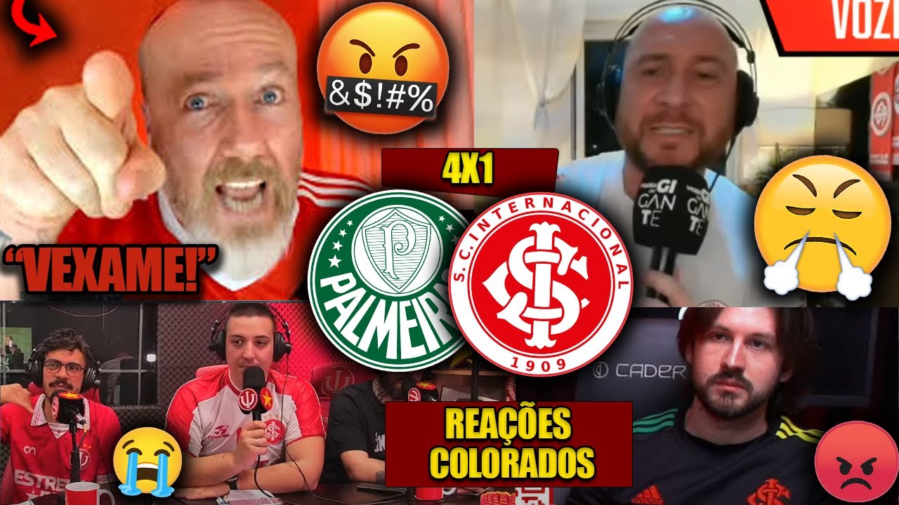REAÇÕES dos COLORADOS - PALMEIRAS 4X1 INTERNACIONAL - BRASILEIRÃO 2025 - REACT VAMOS RIR!