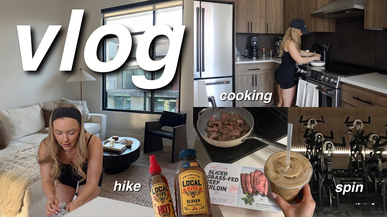 PRODUCTIVE vlog! hiking, healthy recipes & spin class