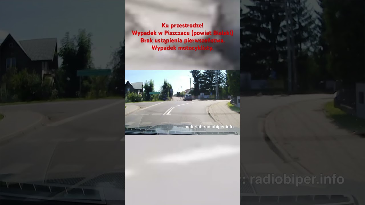 Ku przestrodze! Wypadek w Piszczacu (Powiat Bialski). Potrącenie motocyklisty.