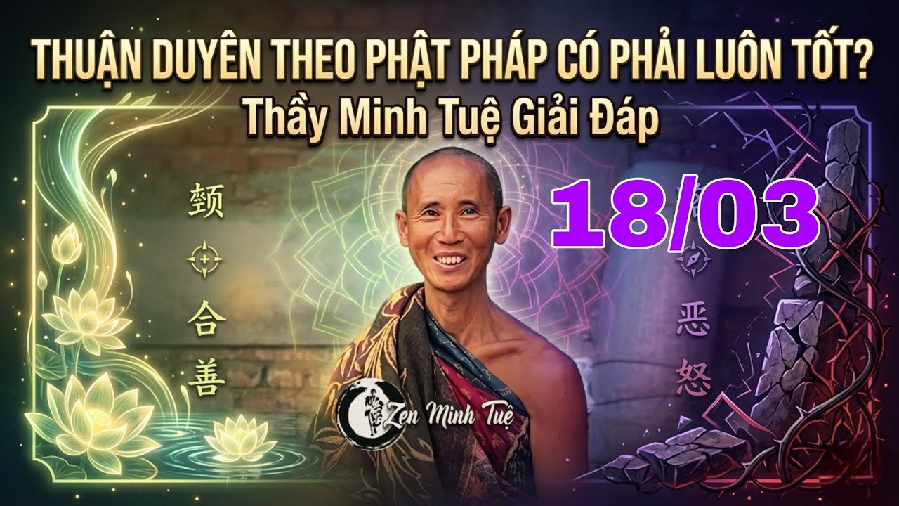 18/03 Thầy Minh Tuệ Chia Sẻ, Thuận Duyên Theo Phật Pháp Có Phải Luôn Tốt?