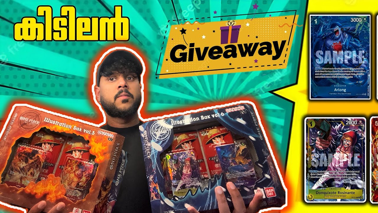 BIGGEST Giveaway Yet | Illustration Box Vol 5 & 6 Opening |8 packs of Op-13&PRB-02| #onepiece