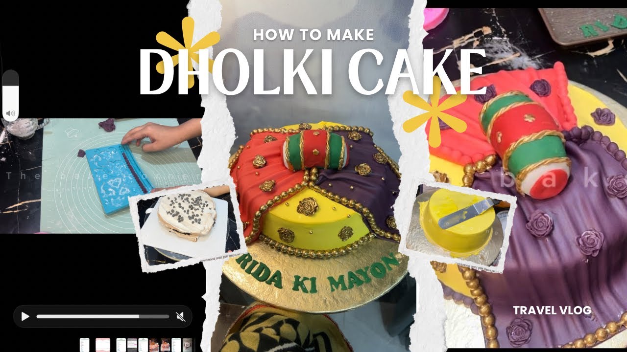 How to make Dholki cake | Easy & quick tutorial | How to make Dupatta cake. 