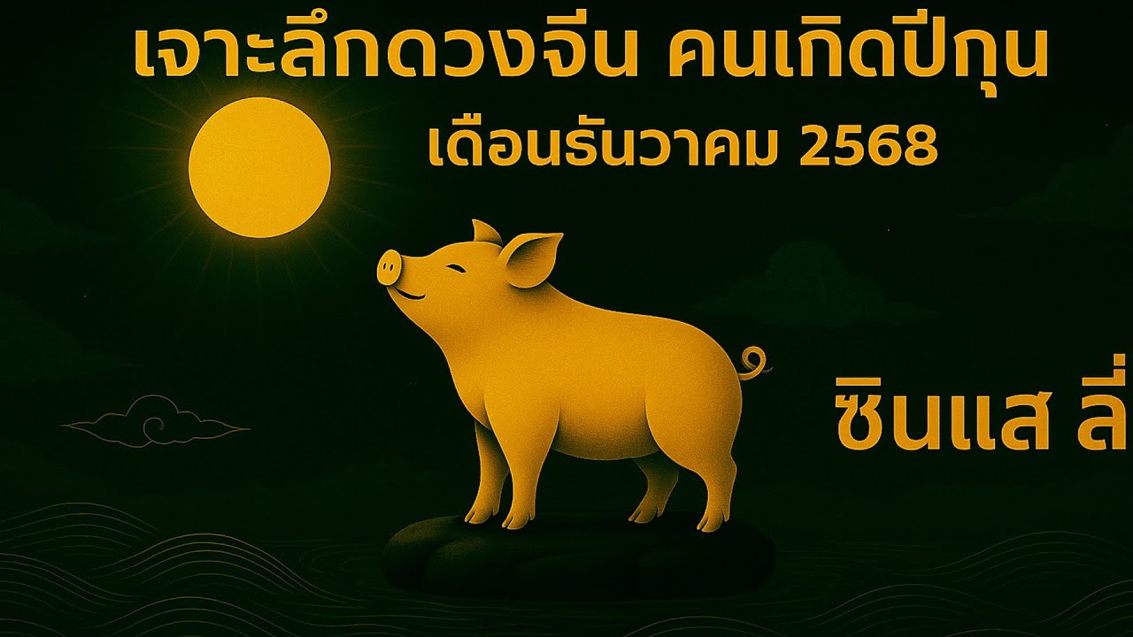 เจาะลึกดวงจีน คนเกิดปีกุน เดือนธันวาคม 2568 เปิดไพ่ชะตาปลายปี พลิกดวงสู่ปีใหม่