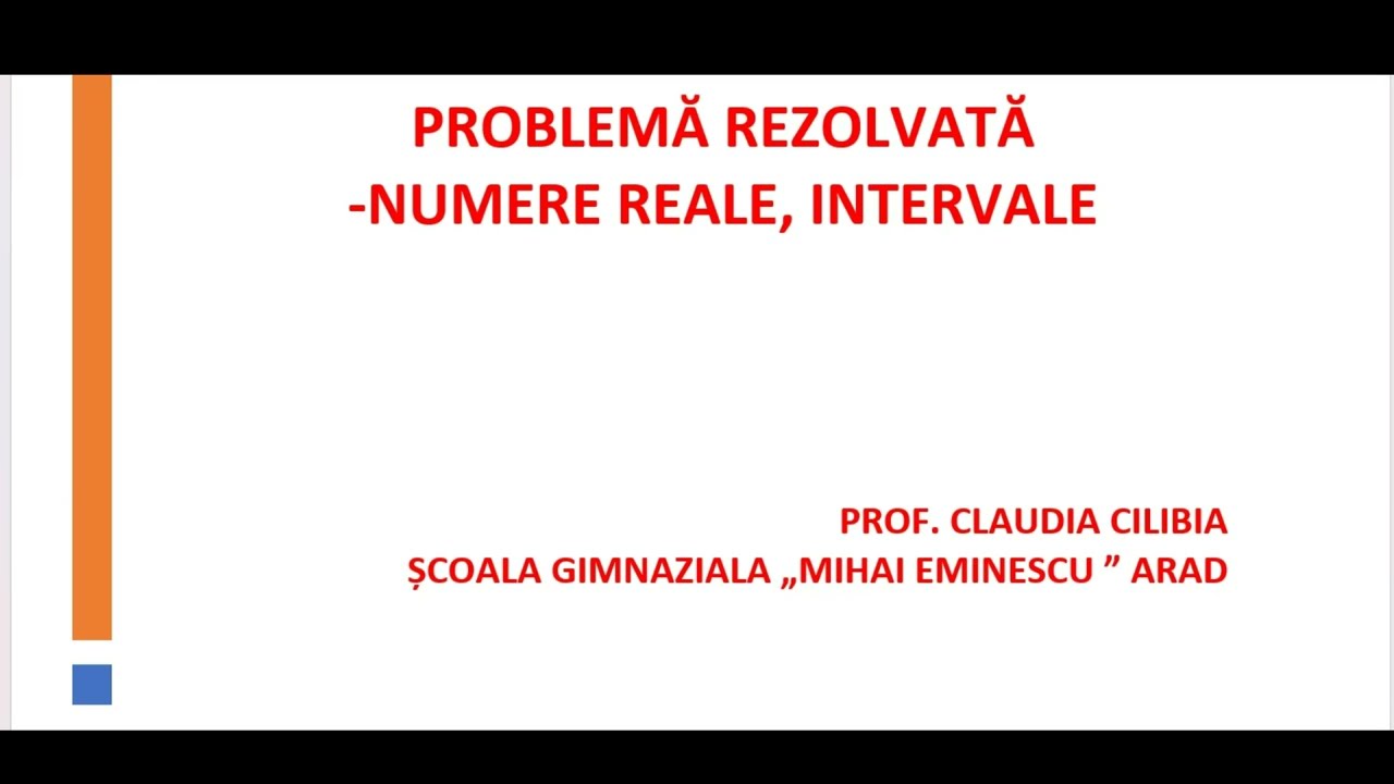 Intervale de numere reale. Problema cu suma de module. Problema rezolvata.