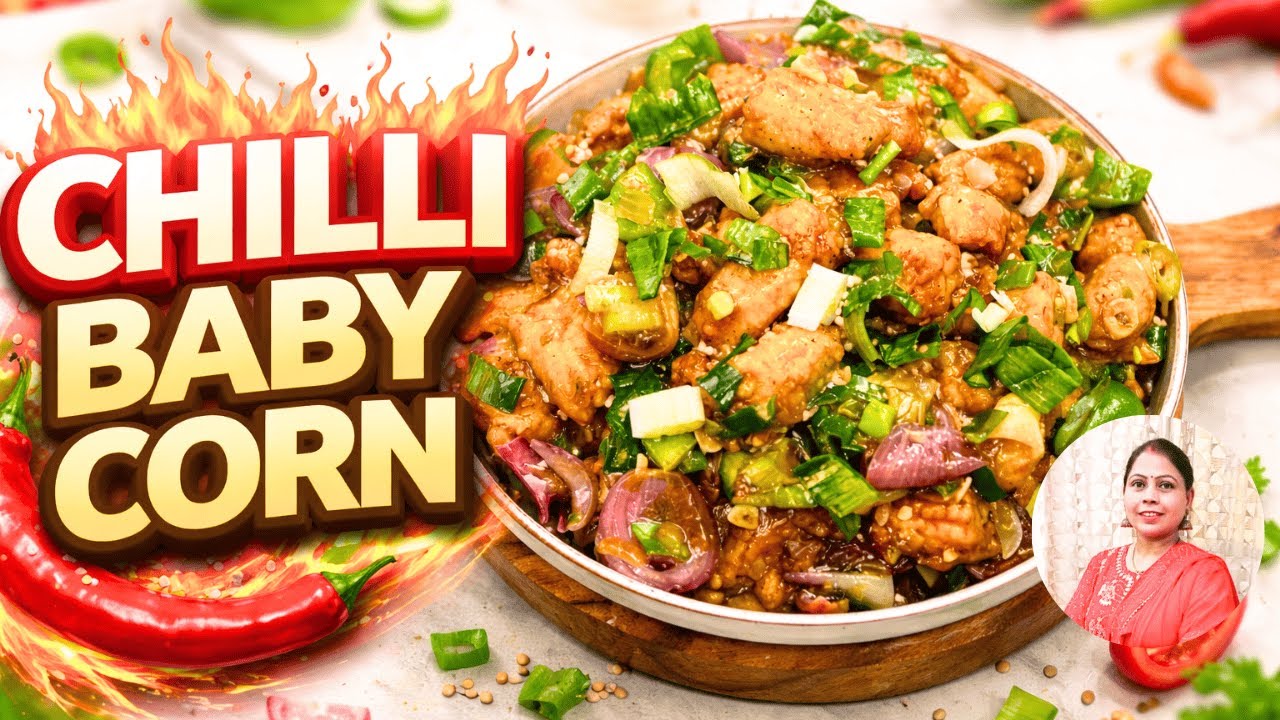 चिली बेबी कॉर्न रेसिपी 🔥 होटल स्टाइल कुरकुरा और स्पाइसी | Chilli Baby Corn Recipe