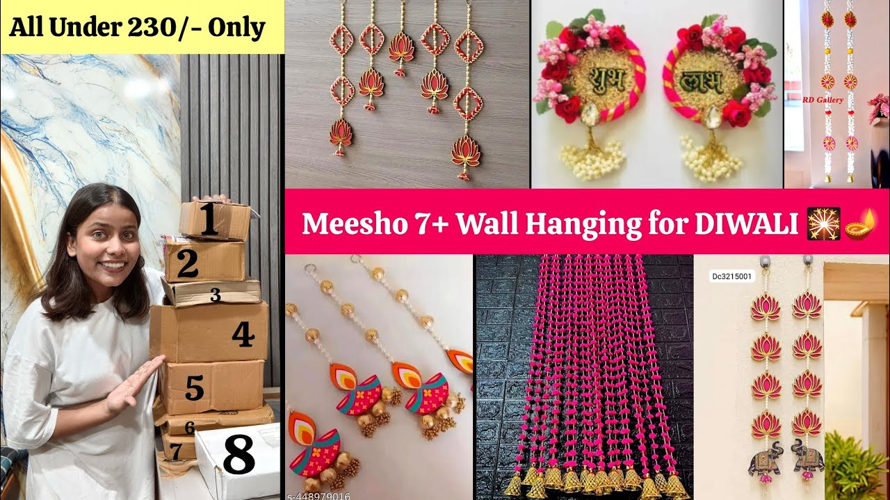 ✨ Diwali Decoration Haul 2025 🌸 Meesho Wall Hanging & Toran Review | Best Diwali Decor Items ✨