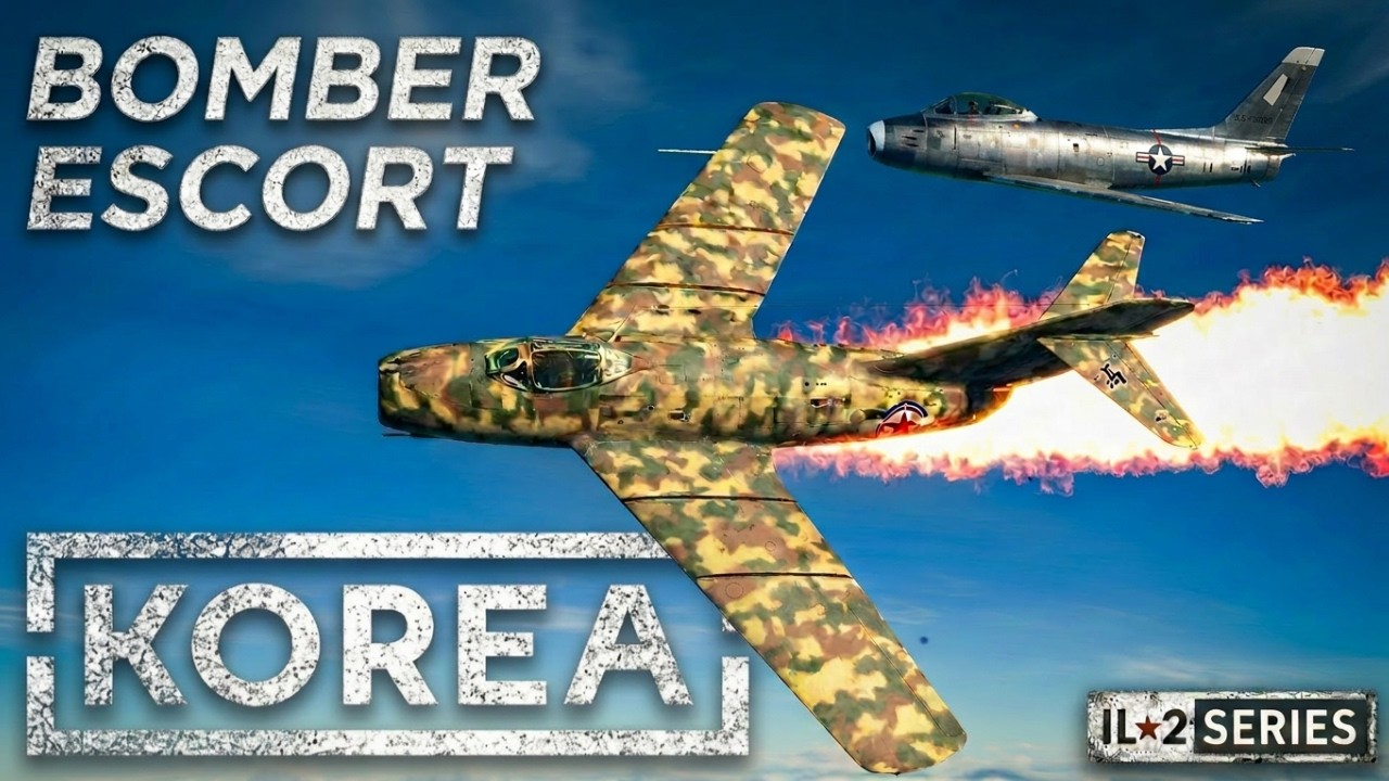 MASSIVE Multiplayer Bomber ESCORT | Il-2 Korea