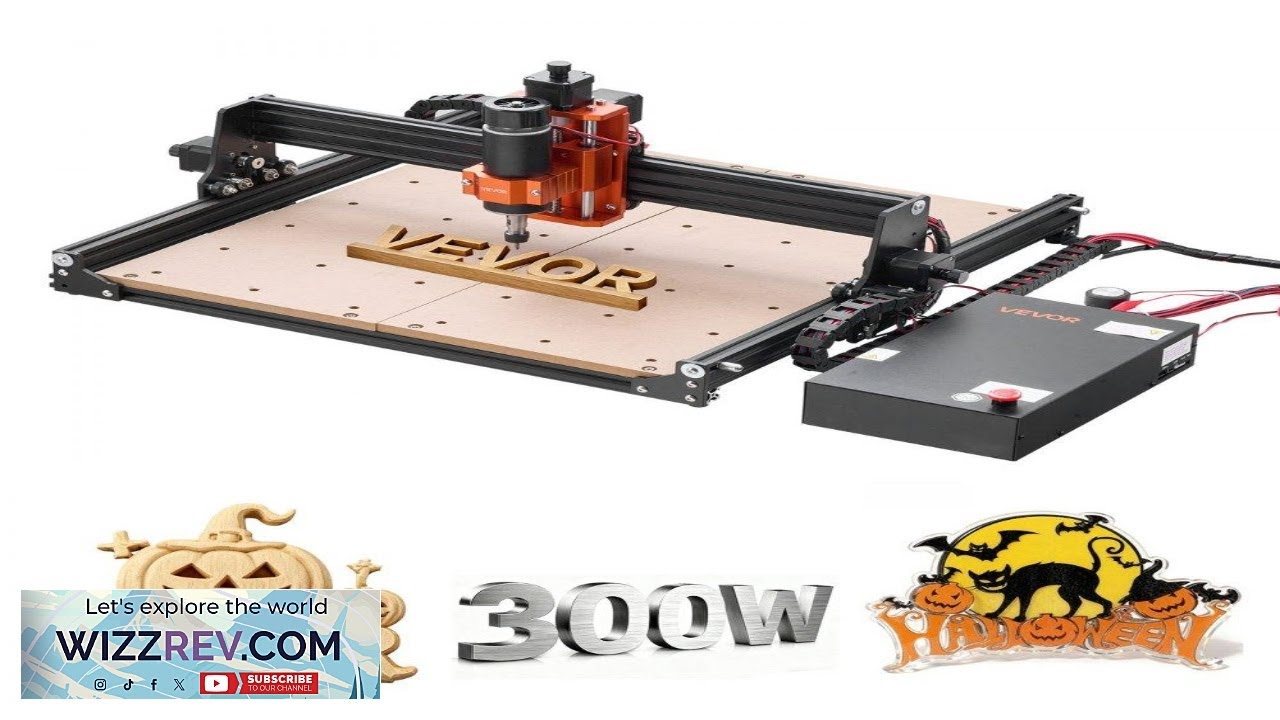 VEVOR CNC Router Machine 300W Spindle 3 Axis Wood Engraving Milling Machine