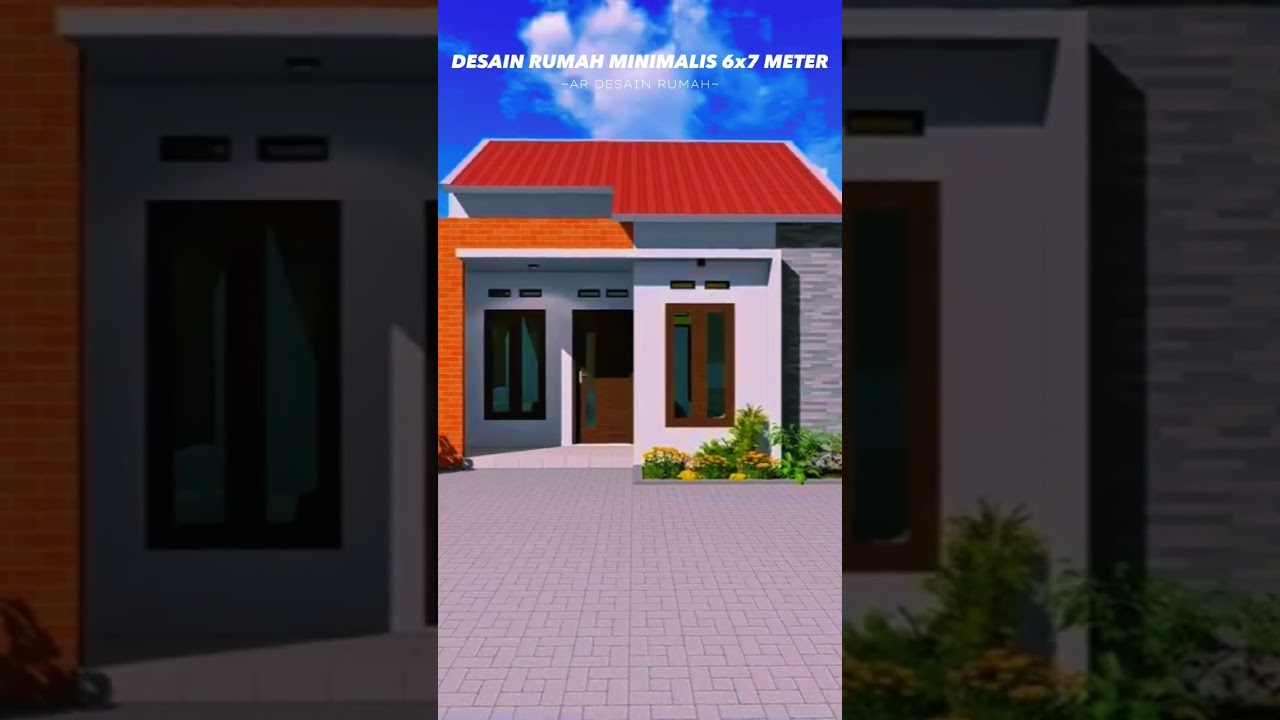 Rumah minimalis sederhana 6x7 meter 2 kamar tidur #desainrumah #desainrumahminimalis #ardesainrumah