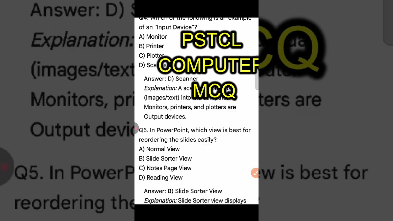PSTCL COMPUTER MCQ EXPECTED 2026