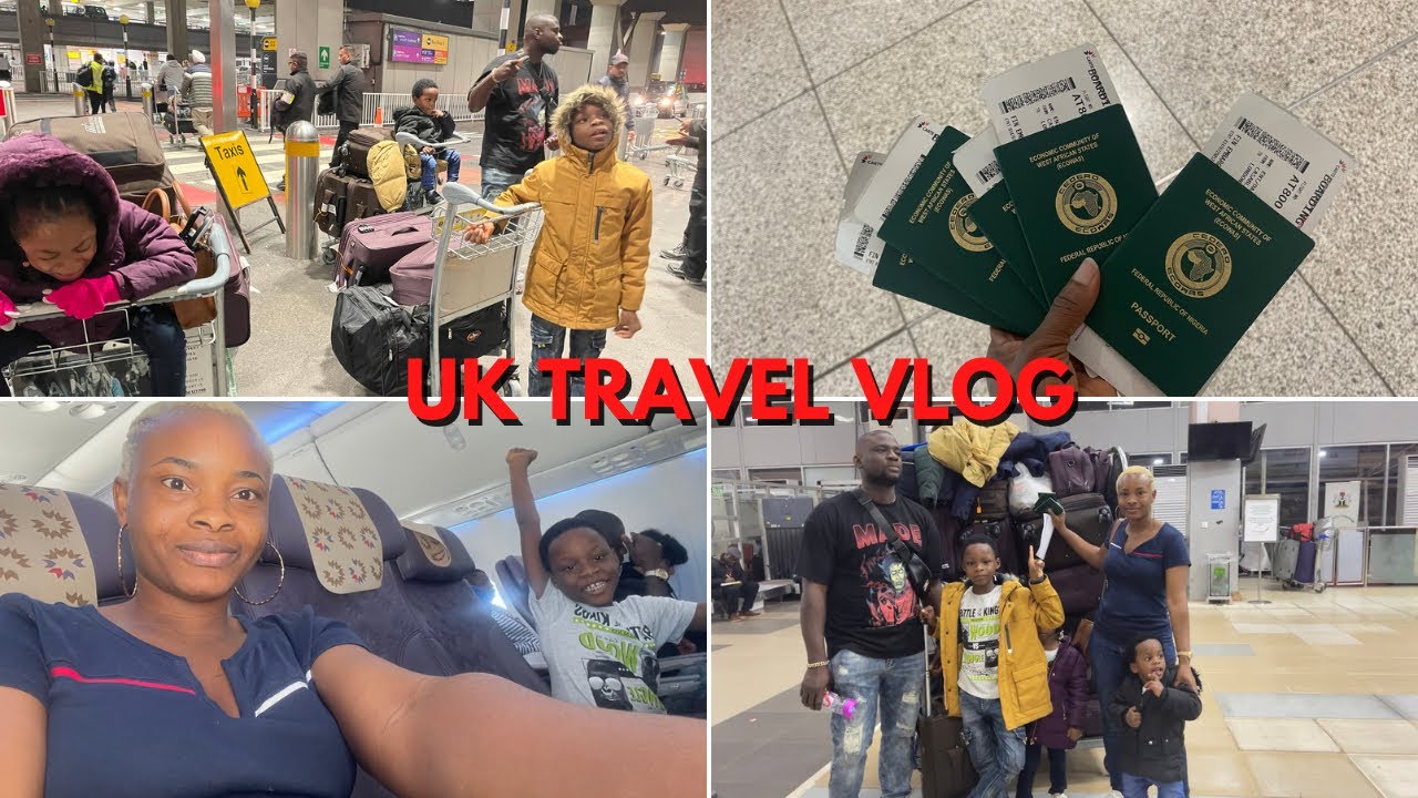 UK TRAVEL VLOG 🇳🇬✈️🇬🇧 #relocation from Nigeria to Uk as Family of 5.