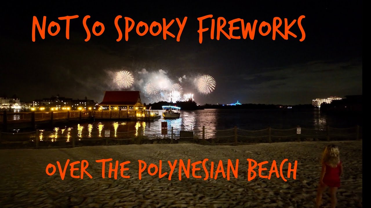 Walk With Me Through The Polynesian Resort While The Not So Spooky Spectacular Fireworks Are Going 👻
