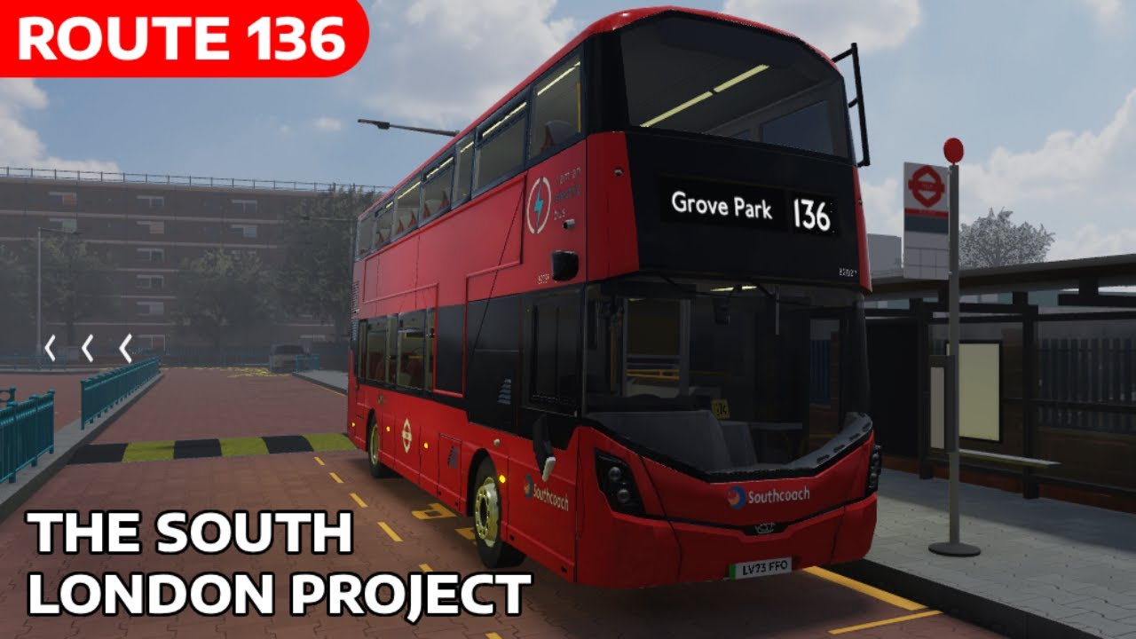 Driving 136 to Grove Park with an Electroliner (South London Bus Simulator)