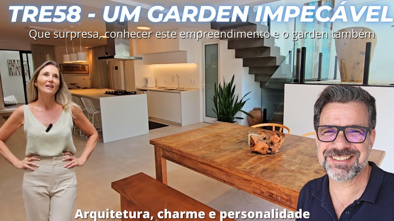 TRE58 espetáculo de arquitetura, criatividade, bom gosto e minimalismo na Praia Brava, em um Garden