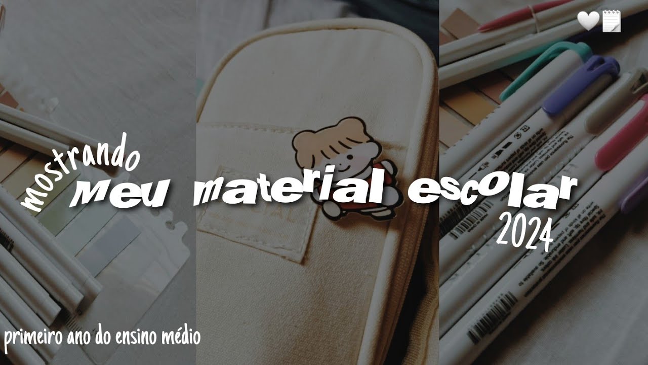 MEU MATERIAL ESCOLAR DE 2024✨-(ensino médio)🙇🏻‍♀️