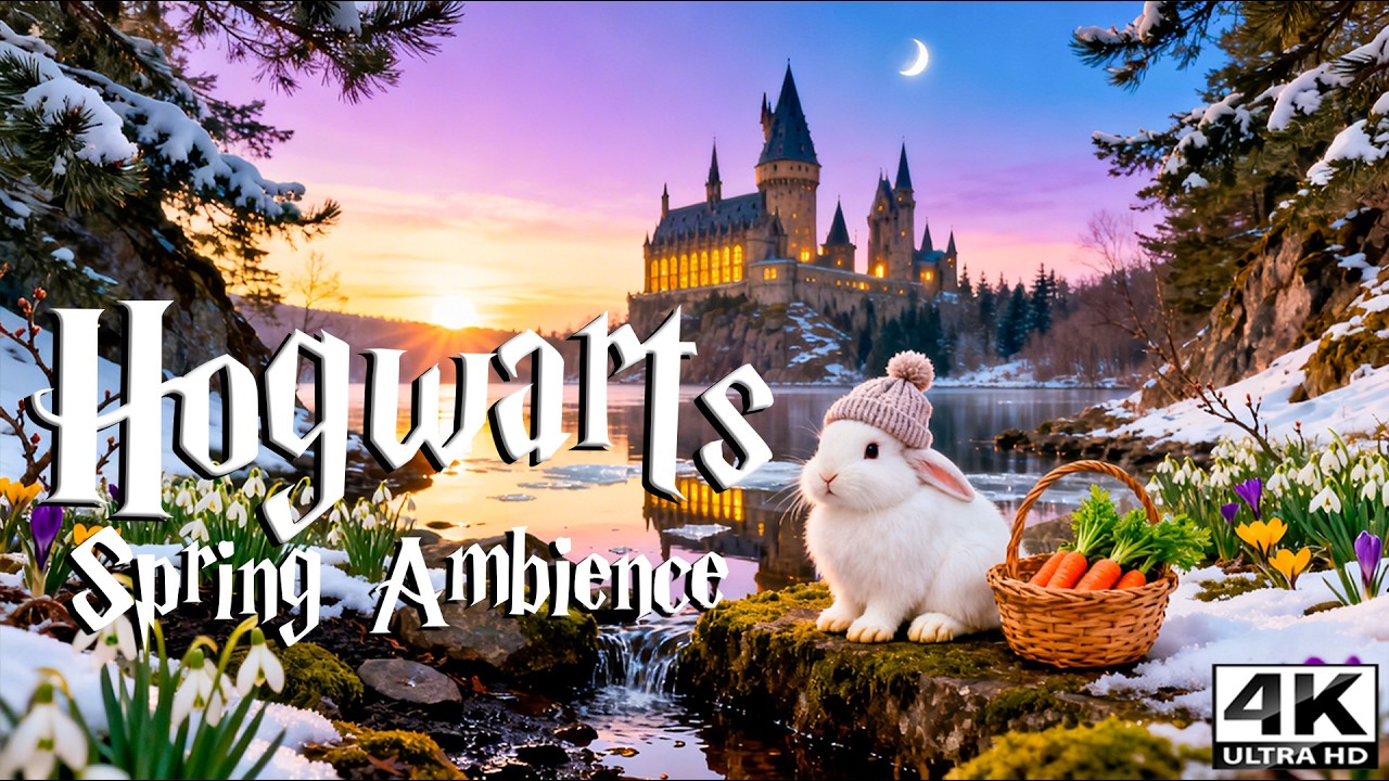 Where Snowdrops Bloom at Hogwarts 🌸✨ Gentle Wizard Music