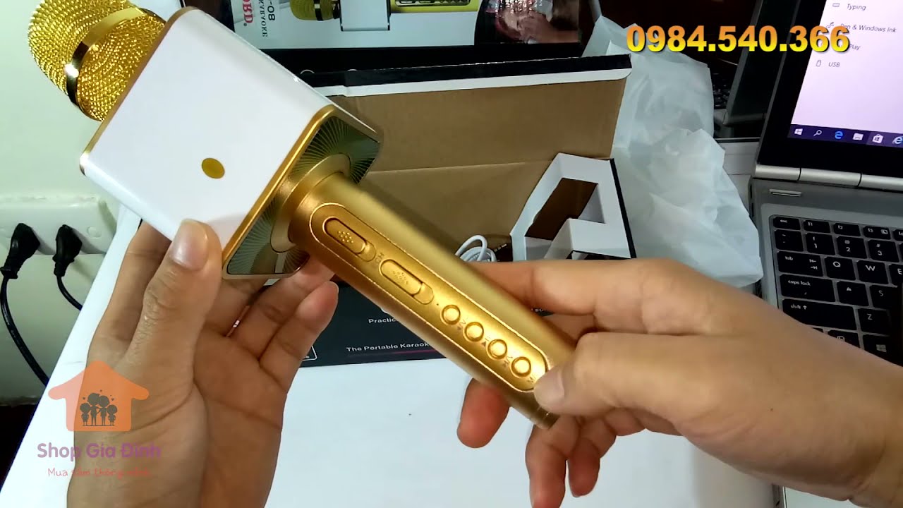 Micro karaoke kèm loa Bluetooth SD08 cao cấp