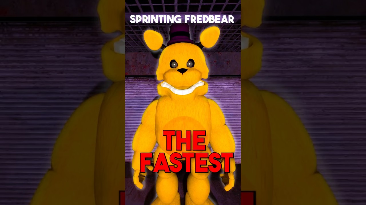 Кто самый БЫСТРЫЙ аниматроник FNAF... #fredbear #fivenightsatfreddys #gmod