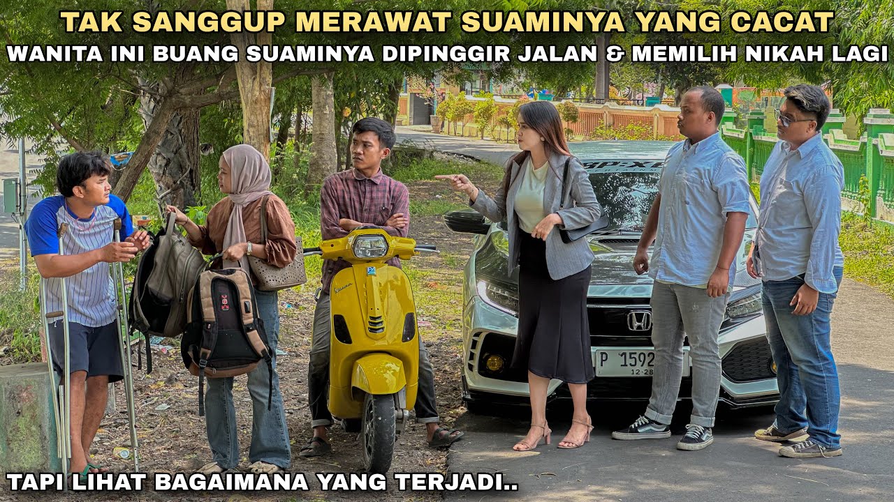 TAK SANGGUP MERAWAT SUAMINYA YANG CACAT WANITA INI BUANG SUAMINYA DIPINGGIR JALAN & MILIH NIKAH LAGI