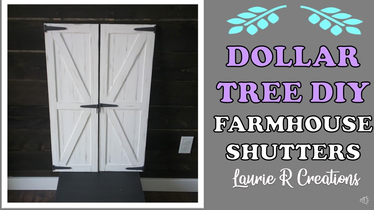DOLLAR TREE DIY FARMHOUSE SHUTTERS