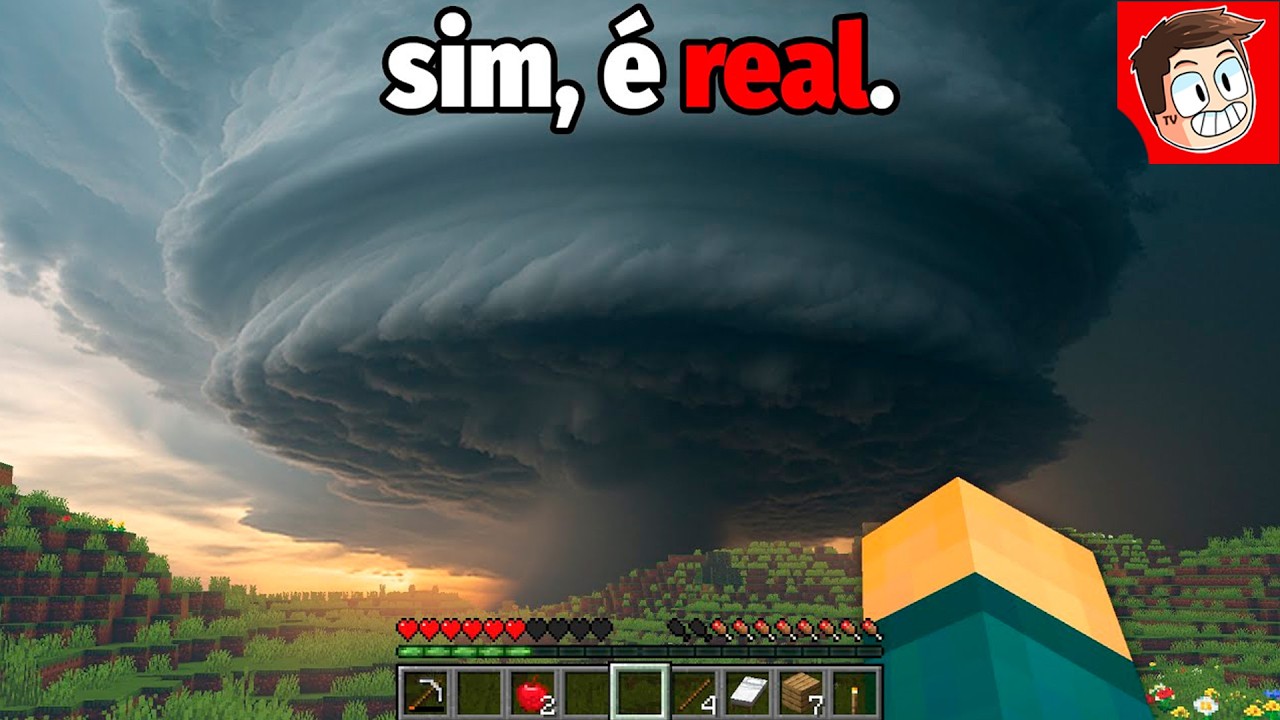 eu testei DESASTRES naturais no minecraft, e foi sinistro...