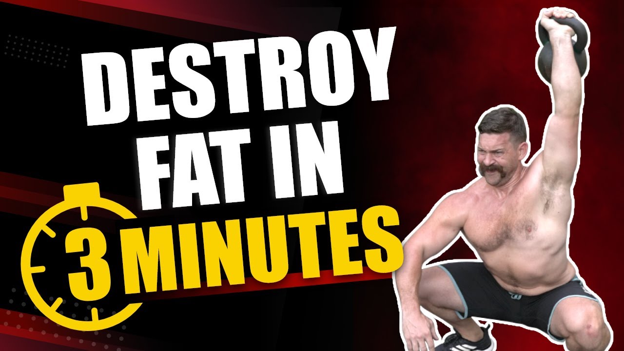 3 Minute Core Strengthening and Fat Burning Kettlebell Finisher | Coach MANdler