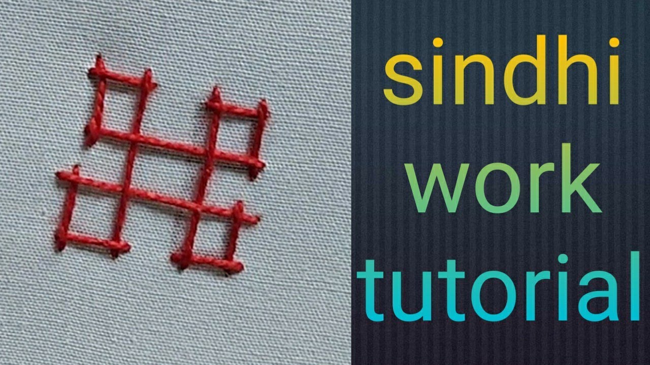 basic kutch work part-1 !! kuch work for beginners !!sindhi work !!gujrati work
