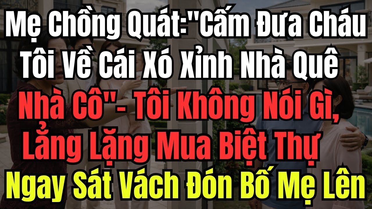 Mẹ Chồng Quát: ''Cấm Đưa Cháu Tôi Về Cái Xó Xỉnh Nhà Quê Nhà Cô'', Tôi Không Nói Gì, Lẳng Lặng Mua