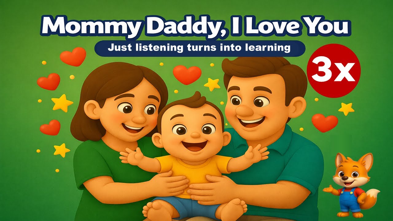 ♥️🎵  Mommy Daddy, I Love You | Just listening turns into learning | 3X Repeat | BabyHop
