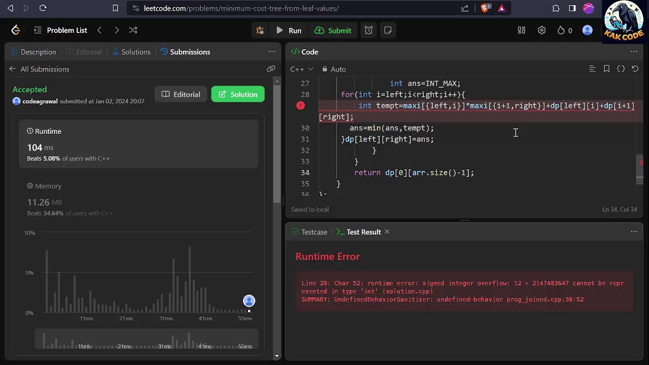 NOOB Series-1 | Minimum Cost Tree From Leaf Value | DP | LeetCode
