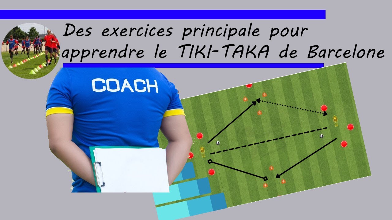 Des exercices principale pour apprendre le TIKI-TAKA de Barcelone