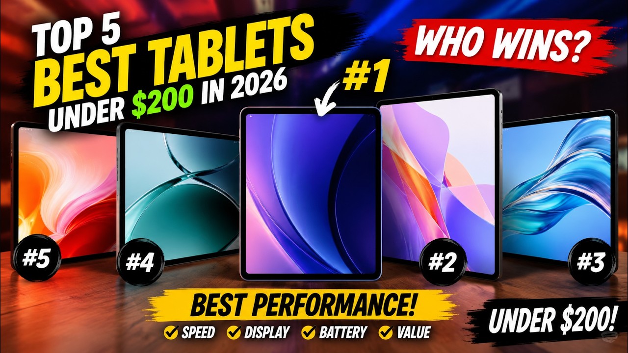 🔥 Top 5 Best Tablets Under $200 in 2026 | Don't Buy Until You Watch This!