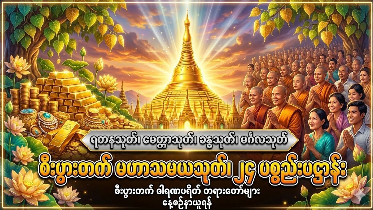 မပျက်မကွက်နာယူသင့်တဲ့ ပရိတ်တော်များ #စီးပွားတက် #တရားတော်များ #ပရိတ်ကြီး 