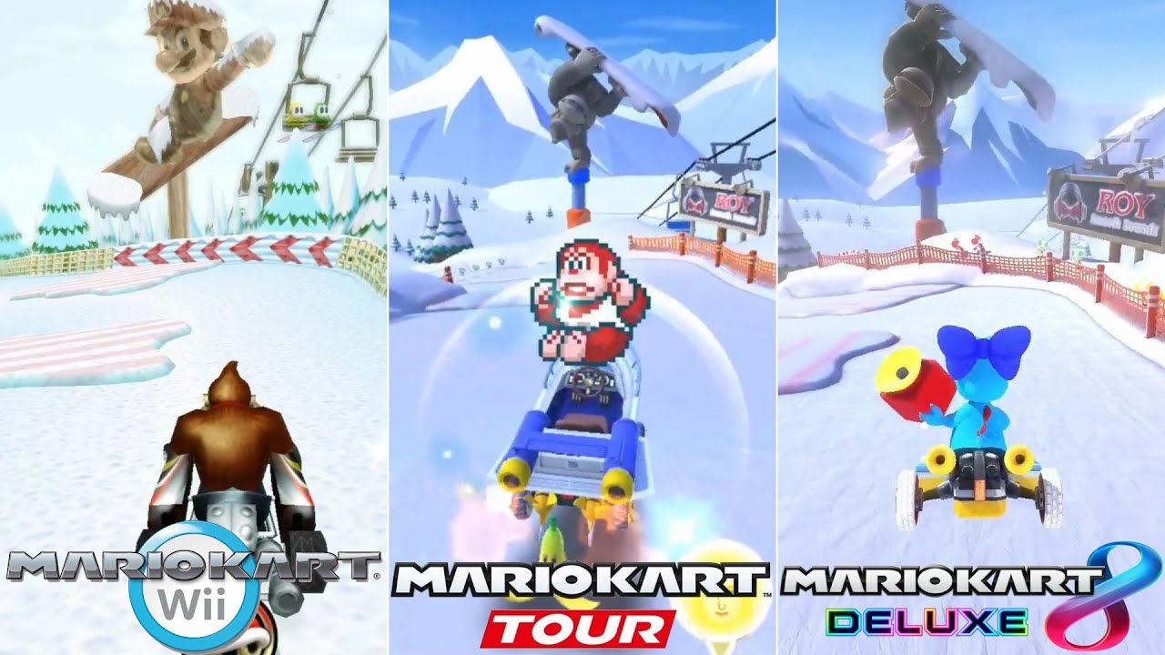 Evolution Of Wii DK Summit Course In Mario Kart Games [2008-2023]