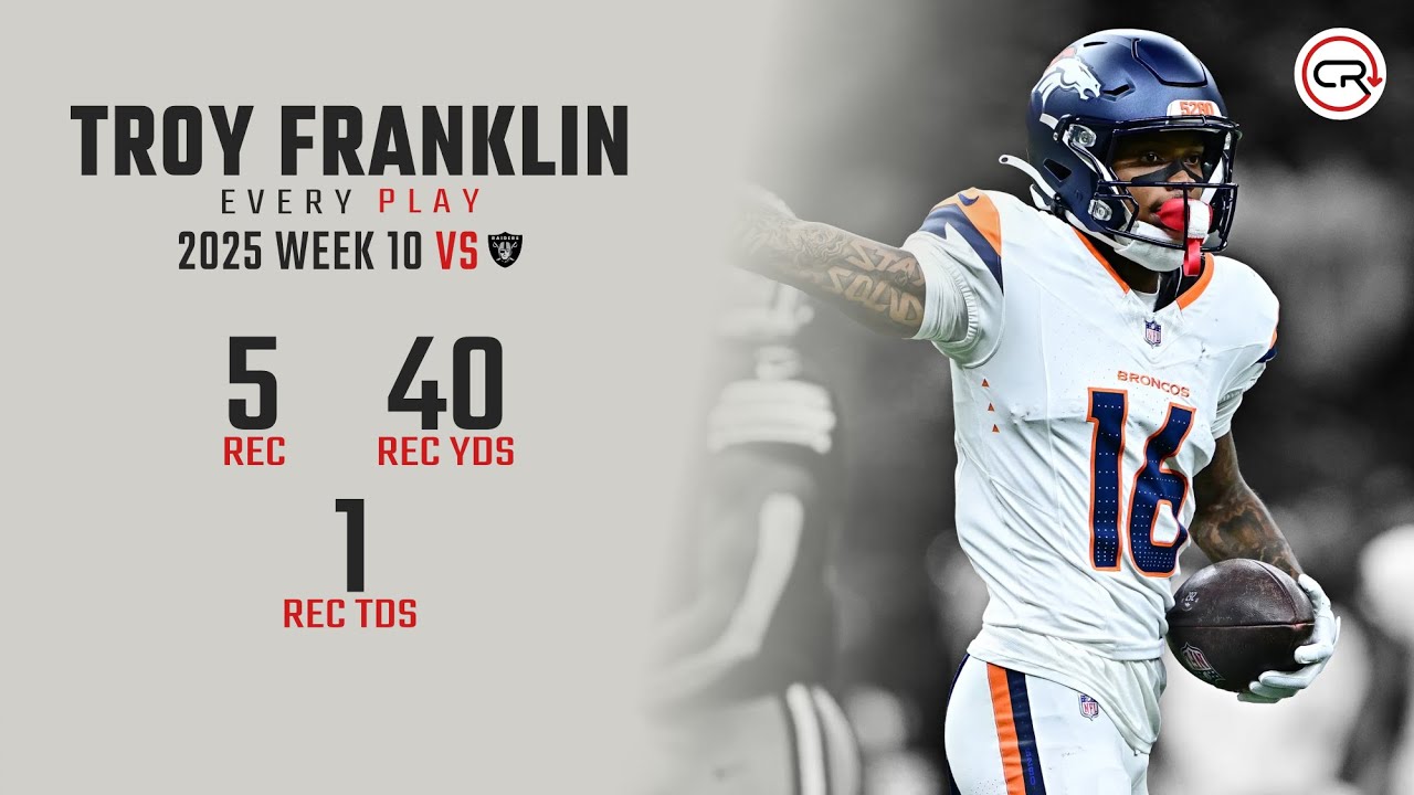Troy Franklin Week 10 Highlights | Every Target and Catch vs Raiders