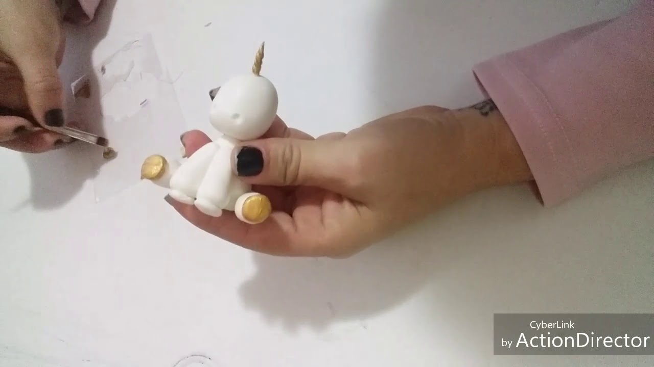 Como fazer unicórnio simples  de biscuit - Passo a passo