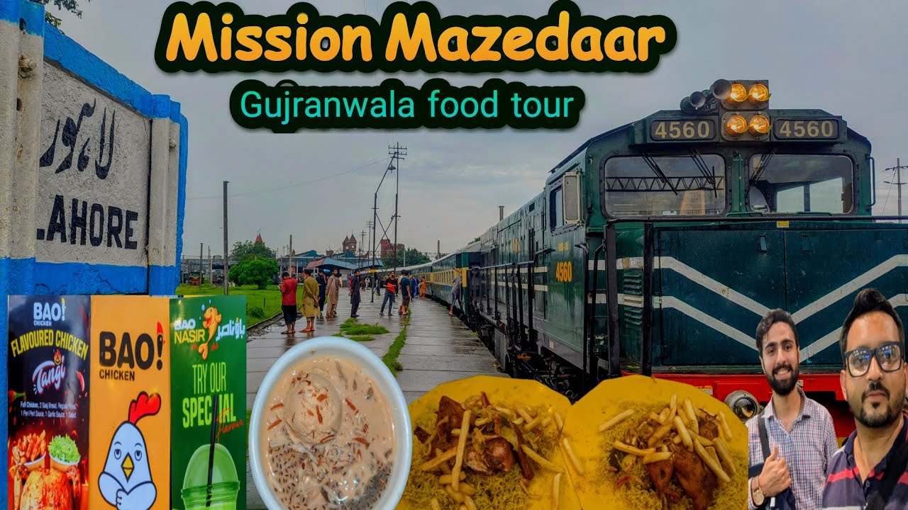 Train journey in Rainy weather | Going to Eat Bao Nasir Sajji In Gujranwala food street