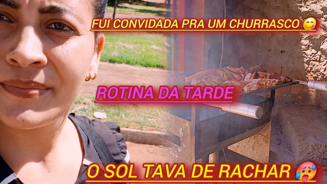 #laje batida com sucesso👍/fui convidada pra o churrasco 😋❣️/rotina da tarde🥵❤️💛