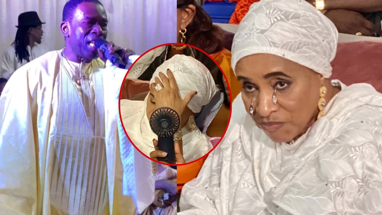 Diaga presque en larmes devant Assane ndiaye qui chante thione seck le jour du mariage de Alioune.