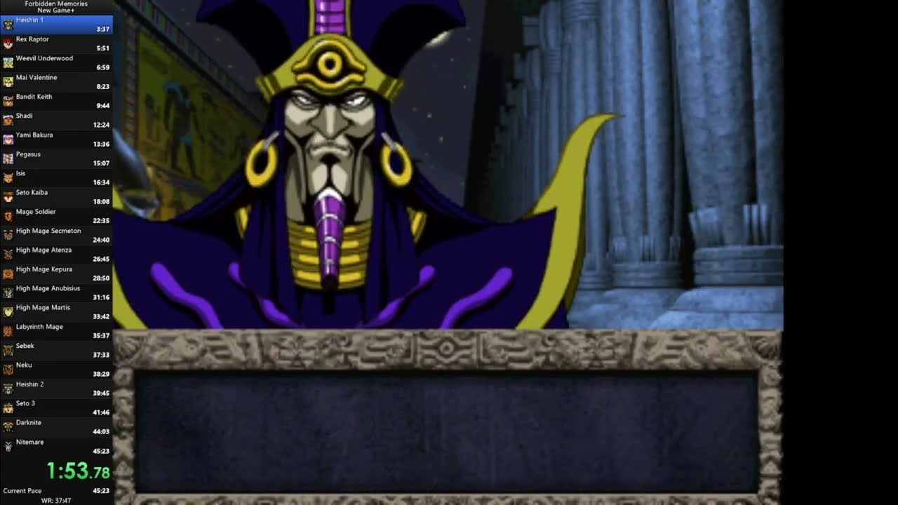 Yu Gi Oh! Forbidden Memories 1999 New Game+ Speedrun 45:19 (PB)