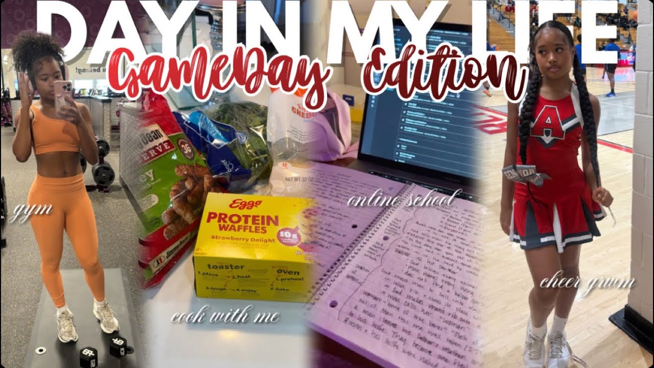 Day In The Life as SENIOR CHEERLEADER | morning routine, gym, cooking, managing classes, grwm 