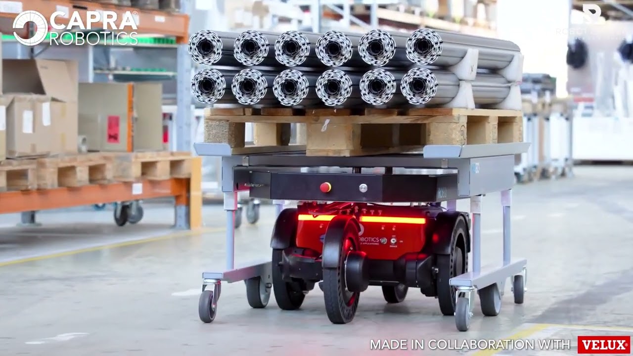 Interlogistics at VELUX  - Capra Robotics  - Robot Center -  Robotics