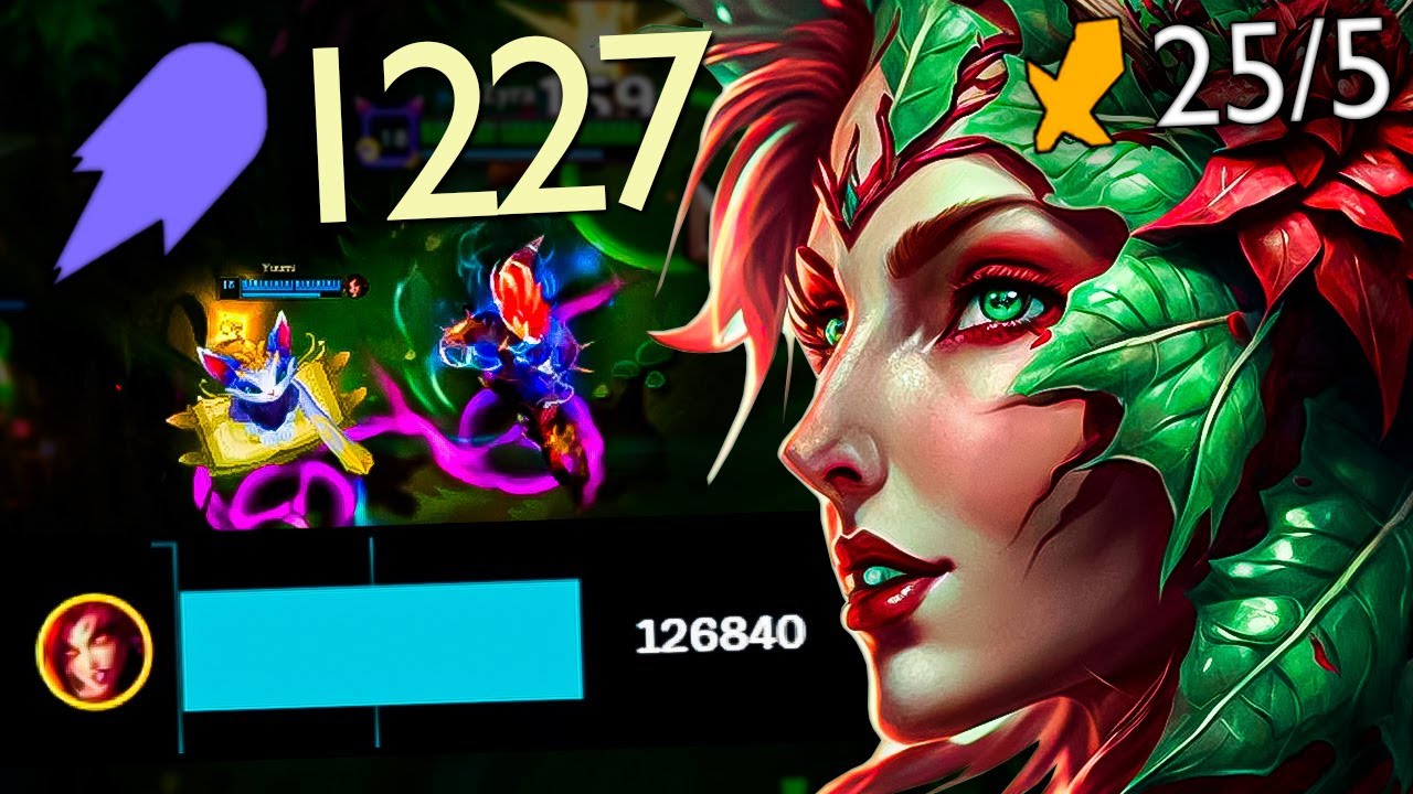 *JOGÃO* BATI MEU RECORD DE DANO JOGANDO DE ZYRA JUNGLE KKKKKKKKKKKK