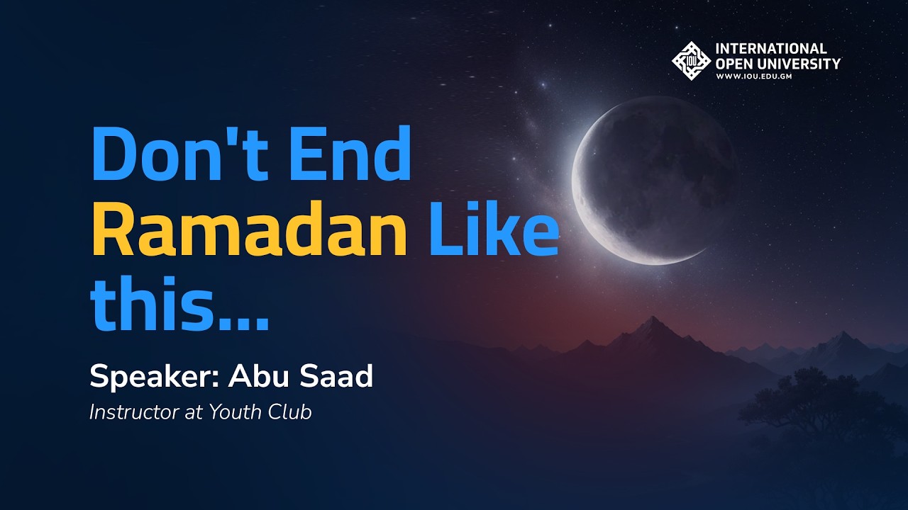 Don't End Ramadan Like this | Abu Saad