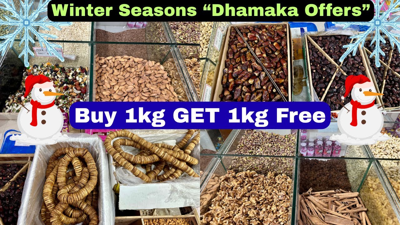 BUY 1KG GET 1KG FREE | Hyderabad Biggest Winter DRY FRUITS OFFERS | KHAN DRY FRUITS & SPICES 