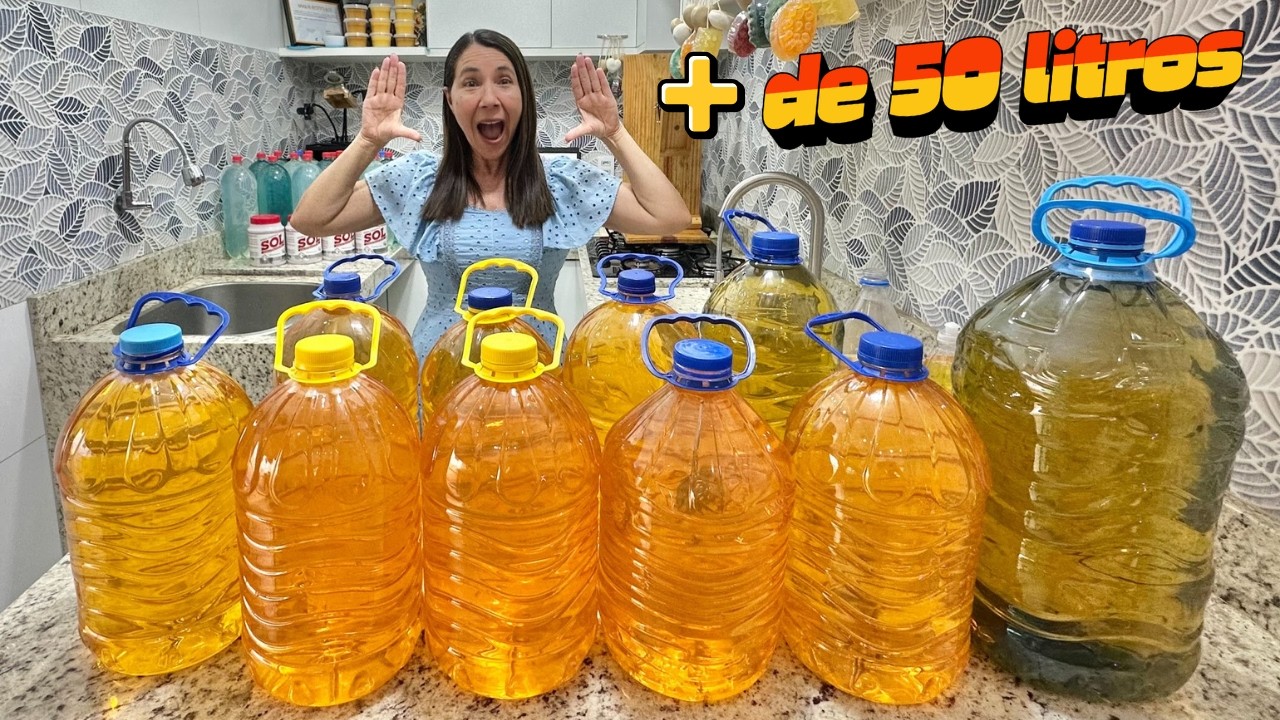 🔴300 GRAMAS DE SODA SOL VIRARAM MAIS DE 50 LITROS DE DETERGENTE! QUE É UMA ECONÔMIA INSANA!!