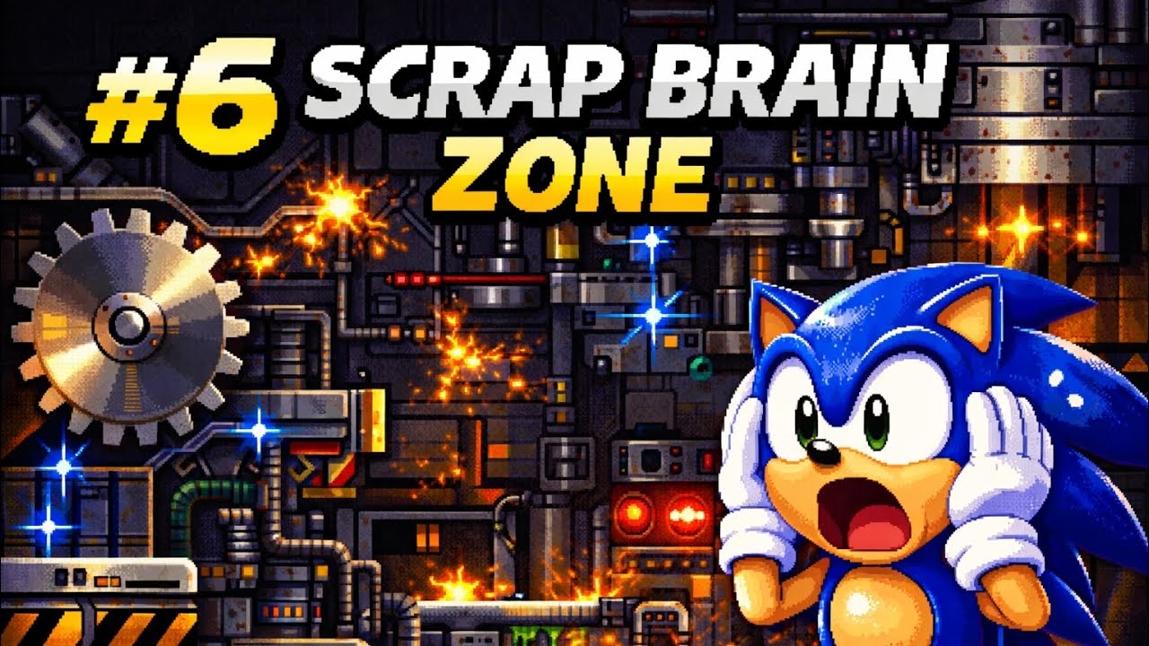SONIC THE HEDGEHOG CLASSIC | EPISODE #6 | SCRAP BRAIN ZONE | ACT 1,2,3 | @ABH_MASTER 